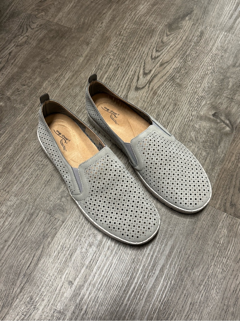 Easy Street Casual Slip-On Loafers - Grey